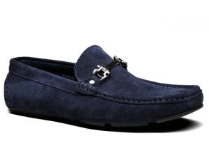 Wholesale Spring / Autumn Mens Leather Loafers Classic Blue Suede Monk Shoes For Gentlemen from china suppliers