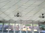 10*10M Red PVC Roof Cover with Glass Windows and Interior Decoration for Outdoor