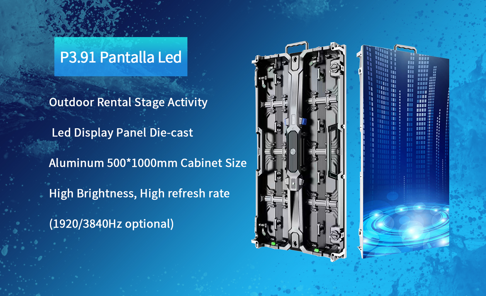 P1.5 P1.9 P2.5 P2.6 P3.91 P4.81 LED Backdrop Screen Rental Advertising Display Panels