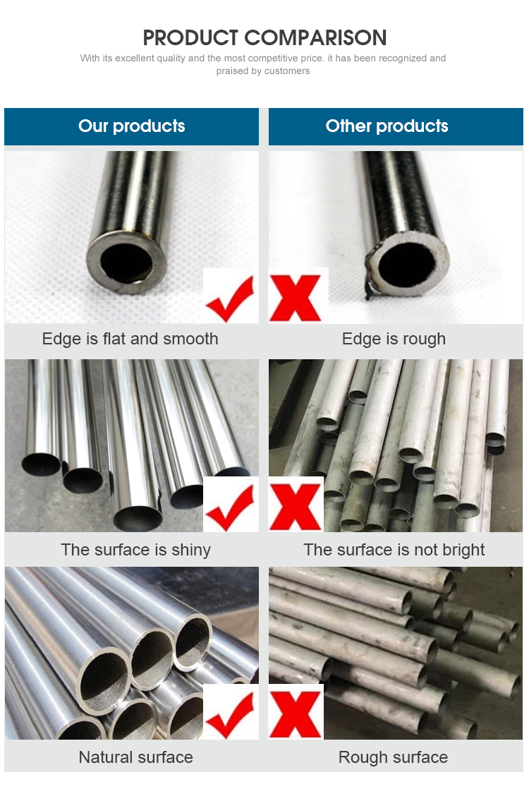 201 304 316 welded Seamless stainless steel pipe metal pipe/tube