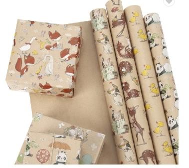 Laminated Decorated Kraft Wrapping Paper 72" Coating Recycled Tissue