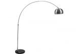 Stainless Steel Floor Standing LED Lights , Curved Adjustable Floor Lamp For