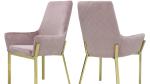 NO Folded OEM Velvet Dining Room Chairs Stainless Steel Metal Legs Dining Chairs