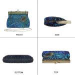 VINTAGE STYLE BEADED AND SEQUINED EVENING BAG WEDDING PARTY HANDBAG CLUTCH PURSE
