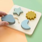 Baby Silicone Teething Jigsaw Puzzle Montessori Sensory Toys