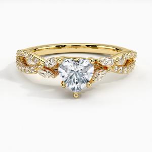 Wholesale Luxe Willow Diamond Engagement Ring 1/4 Ct. Tw. With 9K Gold Heart from china suppliers