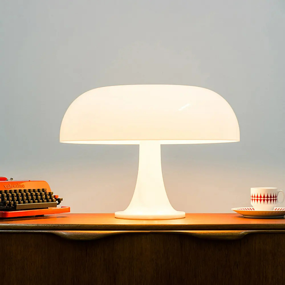 Acrylic Orange Mushroom Lamp Indoor Work Light E27 Switch Control