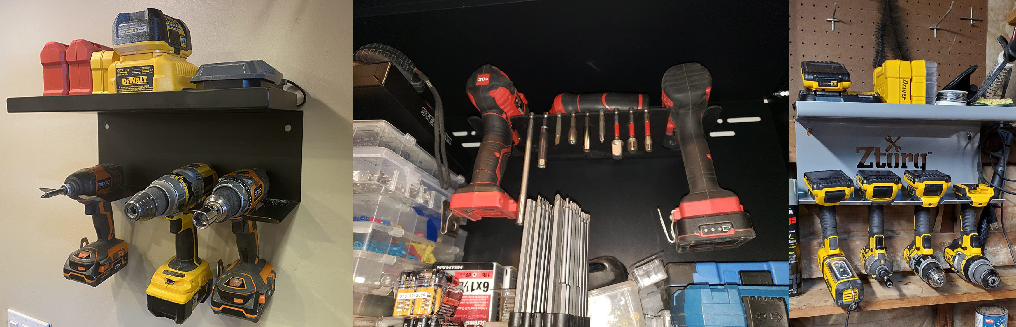 Cordless Drill Tool Holder Organization Storage Ra Garage Tool Storage Rack Wall Mount