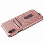 ID Credit Card Slot Embossed Leather Back Phone Case For Iphone X,For iPhone X