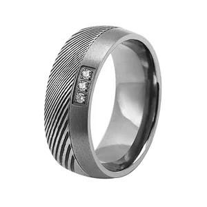 Wholesale 8mm Jewelry Damascus Steel Wedding Band Rings For Men Women from china suppliers