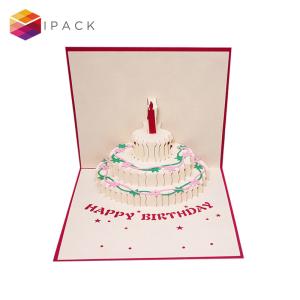 Wholesale Kraft Paper Laser Cut Recyclable 3d Pop Up Birthday Cards from china suppliers