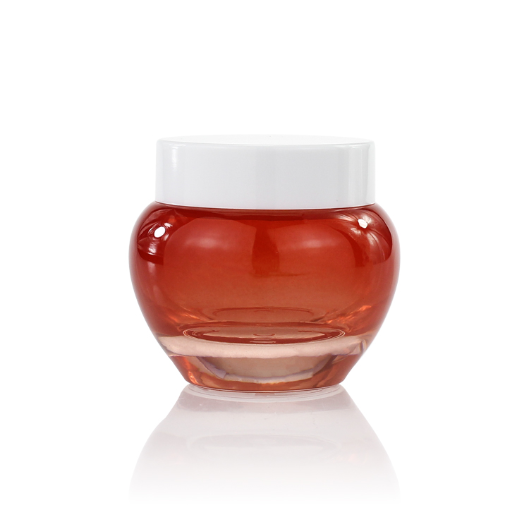 Unique Red Cherry Shape Cream Glass Jars 50g Cosmetics Empty Bottle