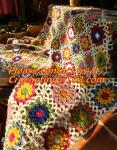 Handmade crochet rug, Acrylic blanket knit carpet, Hand knit blanket, rug,