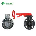 Flange Connection PVC Butterfly Valve for Pressure Test Water Supply Valve by