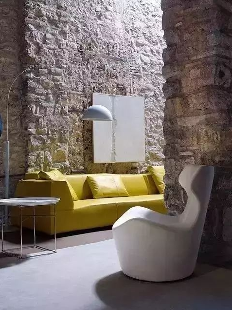 Villa Fake Stone Wall Panels Interior Grey TV Background Covering Rammed Earth Slab