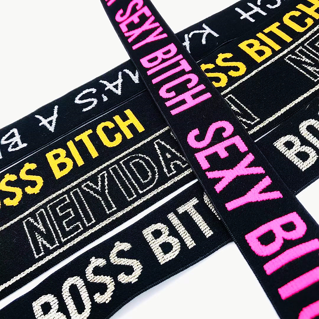Factory customized high quality polyester/nylon webbing jacquard printing elastic band garment accessories printed ribbon