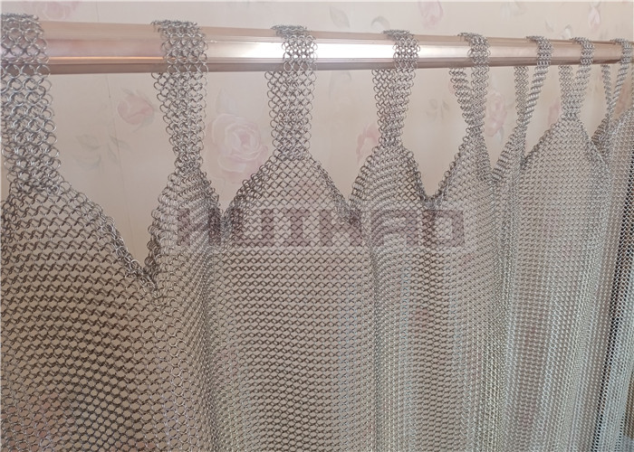 Stainless Steel Ready To Hang Chainmail Curtain 0.8x7mm For Architecture Decoration
