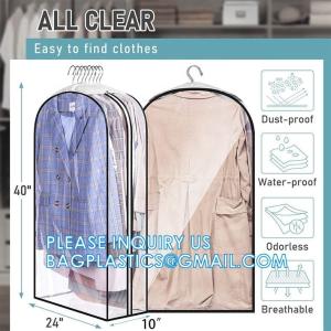 Wholesale Clear Plastic Garment Bags Hanging Clothes Bags Dress Bag For Gowns Long With Zipper For Closet from china suppliers