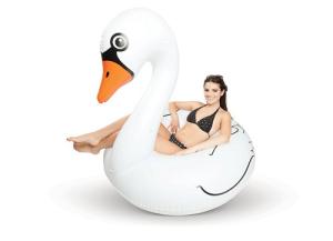 Wholesale Giant inflatable swan swimming ring from china suppliers
