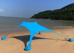Blue Leica Polyester Pop Up Beach Sun Shade Tent Uv Protection 210X210X170CM