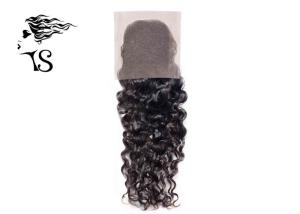 Wholesale Custom Deep Wave Lace Front Top Closure , 4x4 Brazilian Curly Lace Frontal Piece from china suppliers