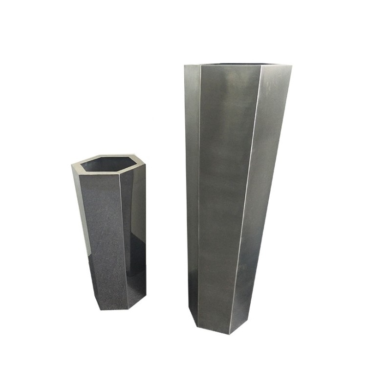 Steel silver mirror chrome flower pot for decorate