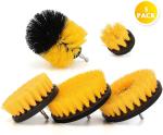 White Electric Extrusion Molding Scrubber Drill Brush Kit 3Pcs Household