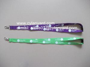 Wholesale Dyed polyester neck strap with screen printed logo, from china suppliers
