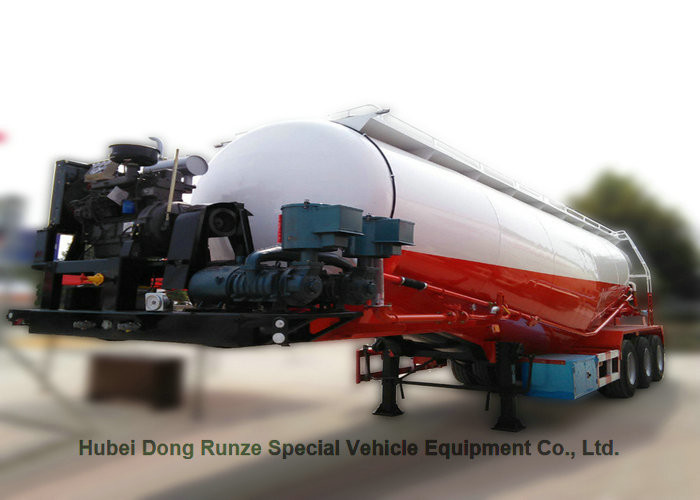 3 Axle V Shape Steel Bulk Cement Tanker Trailer With 40000 Liters Capacity