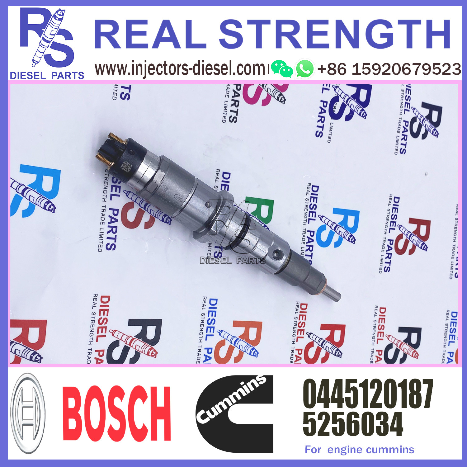 Cummins QSL9 6BT Diesel Engine Fuel Injector 5256034 0445120187