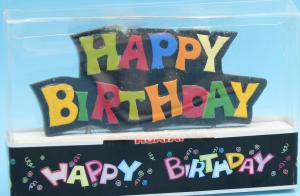 Wholesale Happy Birthday Painted Shaped Birthday Candle With Black Backgrand SGS &amp; ISO9001 from china suppliers