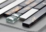 Diamond Crystal Glass Bathroom Backsplash Tile Blend 304 Stainless Steel Sheet