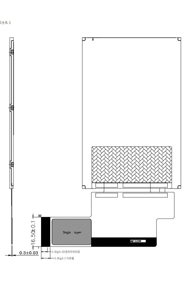 32 Pins 3.5" TFT LCD Display 320x480 HVGA With ILI9488 Driver IC MCU Interface