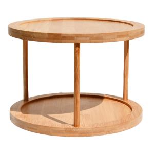 Wholesale Bathroom Bamboo Cosmetic Organizer Storage 360 Rotation Multifunctional from china suppliers