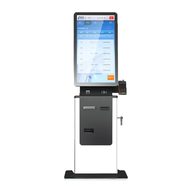 32 Inch Self Service Cash Kiosk with Passport Reader and Touch Screen Payment Solution