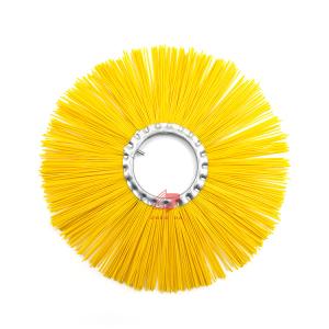 Wholesale PP Wire Flat Disc Wafer Road Sweeper Brush Yellow Customized Color from china suppliers