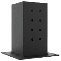 Steel Gazebo Bracket Kit with Electrophoretic Paint Coated 3 Way Angle Extension Bracket and Post Base