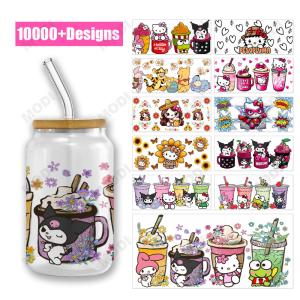 Wholesale Factory Hot Sale Good Quality Ready To Ship Cartoon Transfer Logo Sticker Vinyl UV DTF Cup Wrap Transfers 16oz from china suppliers