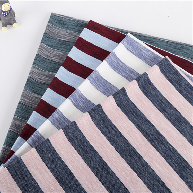 Hygroscopicity Striped Cotton Fabric Skin Friendly Texture For Casual Wear