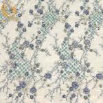 OEM 3D Handmade Beaded Embroidery Lace Fabric Multicolor