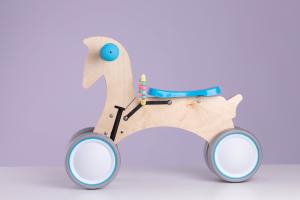 Wholesale 6inch Wheel Birch Log Rocking Horse Balance Bike For Toddler from china suppliers