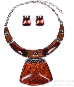 Wholesale European and American classic color resin + Earrings Set from china suppliers