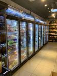 Air Cooling 3 Door Glass Display Freezer With Led Light For Supermarket