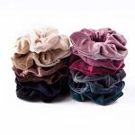 Baby Girls Velvet Bow Scrunchie , OEM 11*4cm Velvet Hair Bands