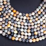 8mm Natural Picasso Gemstone Beads Healing Crystal Stone Beads For Jewelry