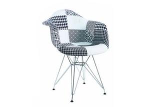 Wholesale Ergonomic Simple Modern 82cm Patchwork Fabric Armchair For Dining Room from china suppliers