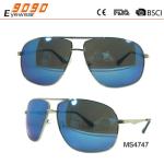 Unisex fashion sunglasses with mirror lens ,made of metal frame, suitable for