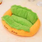 Pet Lovely Dog Burger Cat Bed House Large Hamburger Hot Dog Intestine House Pet