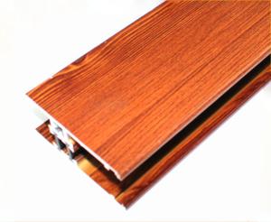 Wholesale Wood Grain Powder Coating Aluminium Profiles Length Customized For Building from china suppliers