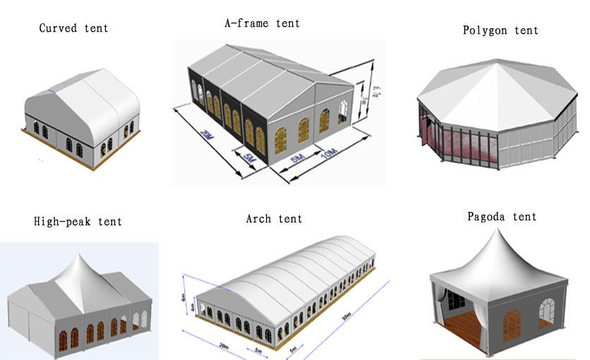 Outside Aluminum Pagoda Tent UV Resistant For Sports Event / Exhibition